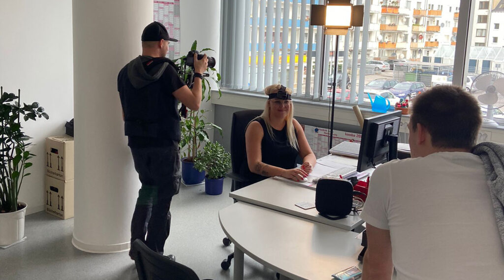 Dreharbeiten für ein Video