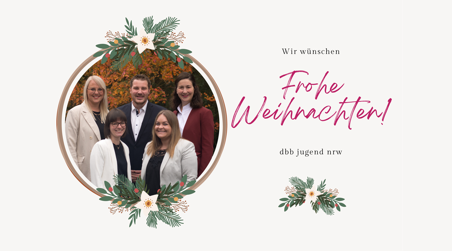 Weihnachtskarte mit Aufschrift Frohe Weihnachten