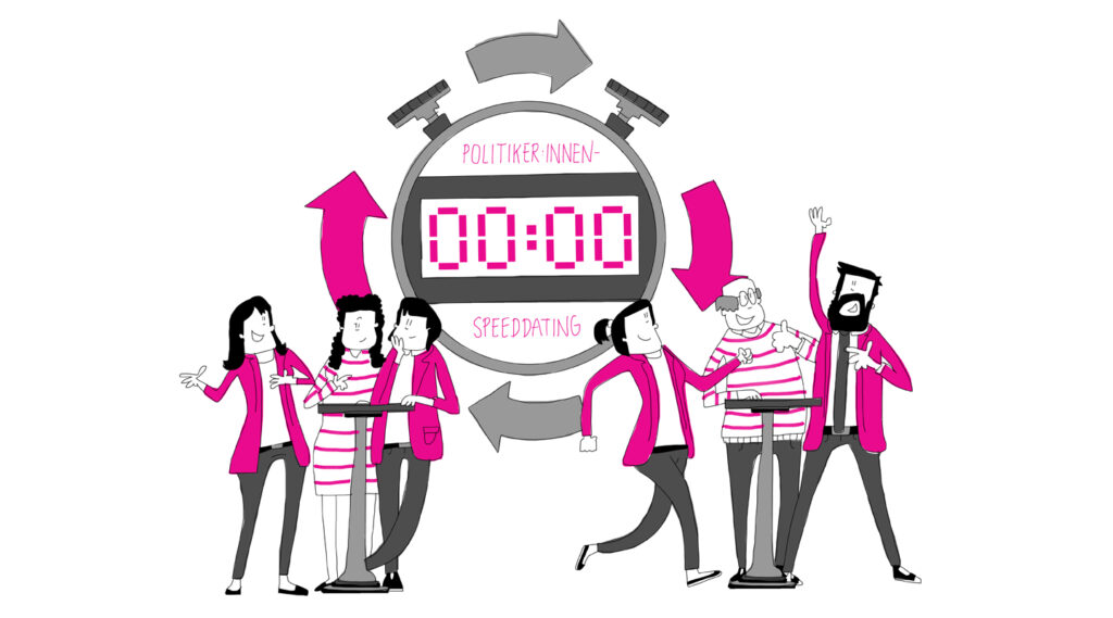 Zeichnung von Speeddating